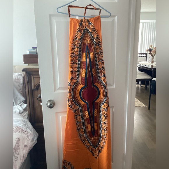 Dresses & Skirts - Vintage African Maxi Halter Dress